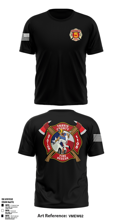 Travis County Firefighter Association Local 4583 1411314 Short Sleeve Performance Shirt - 1