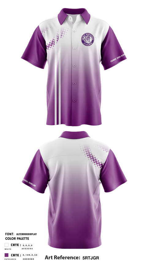 Short Sleeve Bowling Jersey, Triway High School Bowling, Bowling, Teamtime, Team time, sublimation, custom sports apparel, team uniforms, spirit wear, spiritwear, sports uniforms, custom shirts, team store, custom team store, fundraiser sports, apparel fundraiser