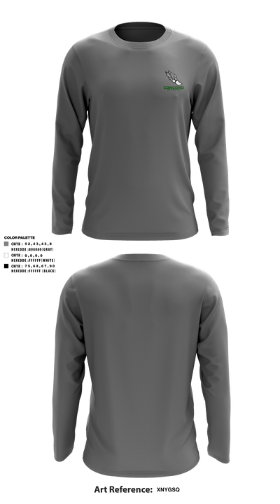 Concord High School Track 53059740 Long Sleeve Performance Shirt - 7