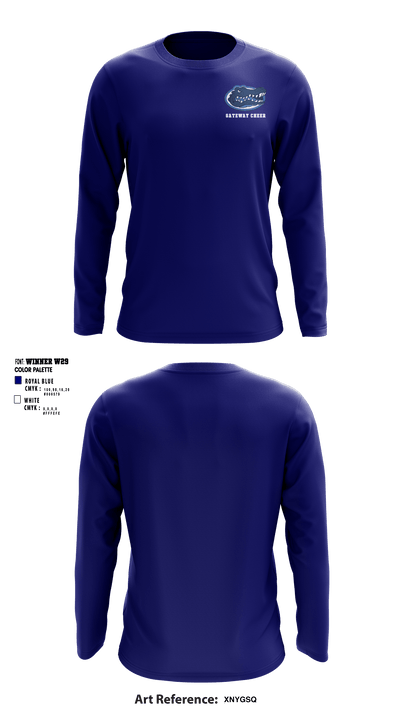 Gateway Regional High School Cheer 43593489 Long Sleeve Performance Shirt - 5