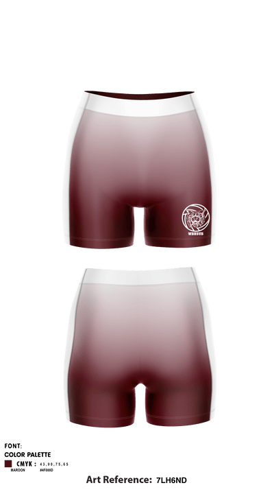 West Bridgewater High School Volleyball 90318455 Women's Compression Shorts - 3