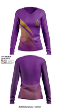 Vasquez High School Cheer 59032683 Women's Long Sleeve V-neck Shirt - 1