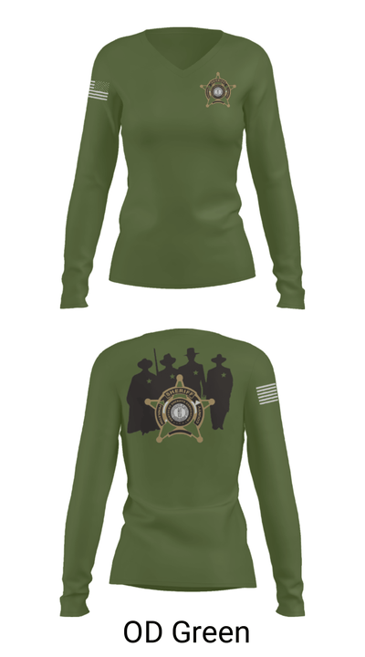 Pendleton County Sheriff’s Office 71530270 Women's Long Sleeve V-neck Shirt - 40