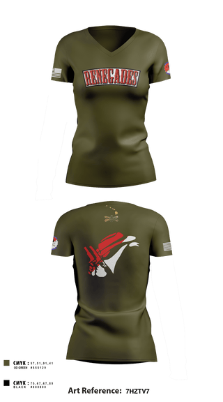Women's Short Sleeve Vneck Shirt, 2-6 Cav Alpha troop Renegades, Army, Teamtime, Team time, sublimation, custom sports apparel, team uniforms, spirit wear, spiritwear, sports uniforms, custom shirts, team store, custom team store, fundraiser sports, apparel fundraiser