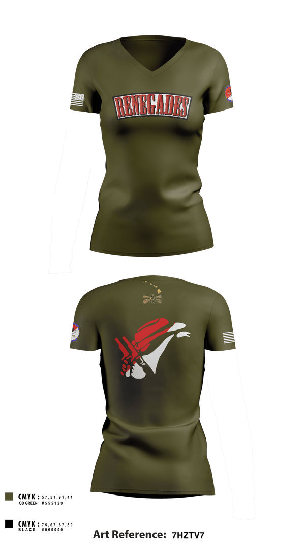 Women's Short Sleeve Vneck Shirt, 2-6 Cav Alpha troop Renegades, Army, Teamtime, Team time, sublimation, custom sports apparel, team uniforms, spirit wear, spiritwear, sports uniforms, custom shirts, team store, custom team store, fundraiser sports, apparel fundraiser