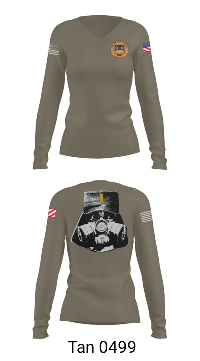 MSARNG OCS Class 66 93679555 Women's Long Sleeve V-neck Shirt - 41