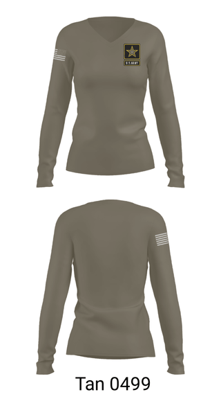 Women's Long Sleeve Vneck Shirt, , National Guard, Teamtime, Team time, sublimation, custom sports apparel, team uniforms, spirit wear, spiritwear, sports uniforms, custom shirts, team store, custom team store, fundraiser sports, apparel fundraiser