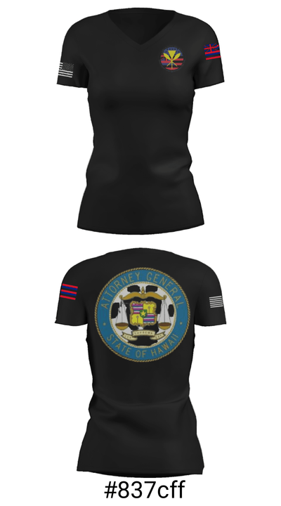 Hawaii Internet Crimes Against Children Task Force 74680579 Women's Short Sleeve V-neck Shirt - 19