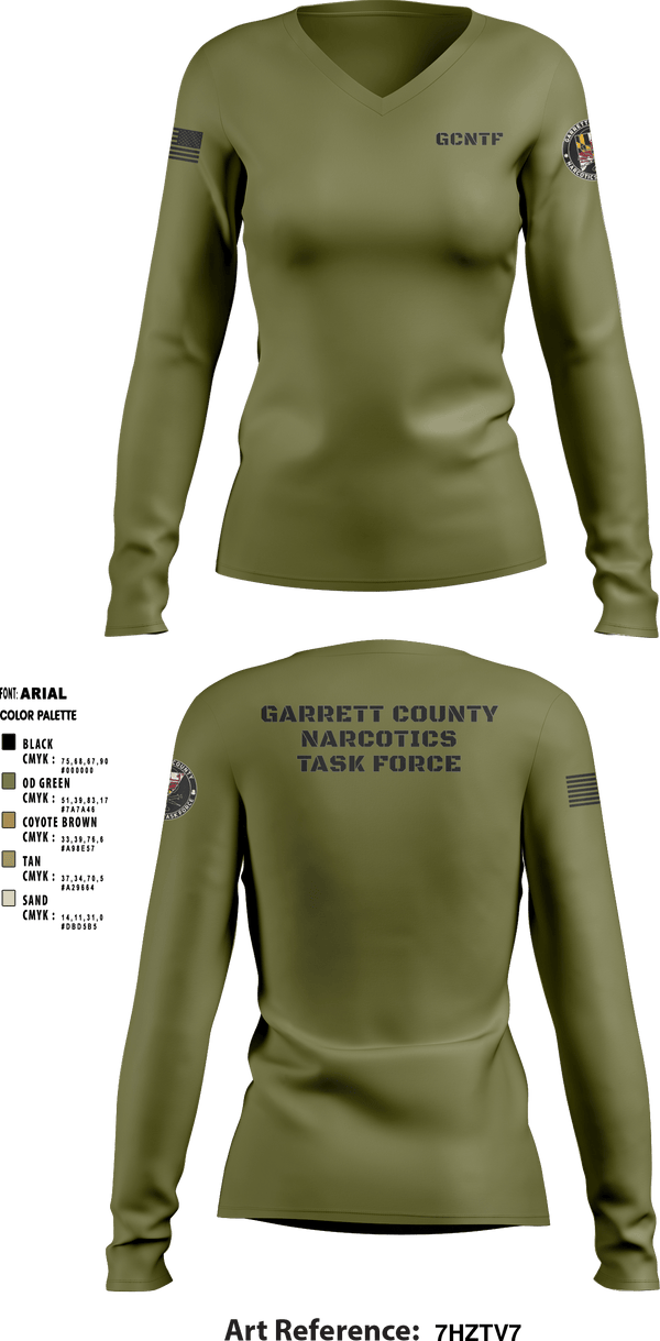 Women's Long Sleeve Vneck Shirt, , Police, Teamtime, Team time, sublimation, custom sports apparel, team uniforms, spirit wear, spiritwear, sports uniforms, custom shirts, team store, custom team store, fundraiser sports, apparel fundraiser