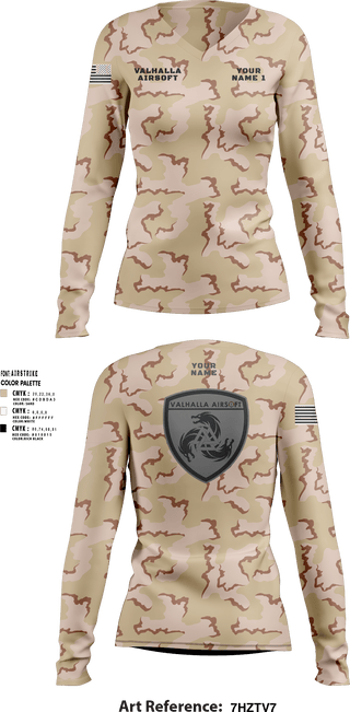 Women's Long Sleeve Vneck Shirt, , Army, Teamtime, Team time, sublimation, custom sports apparel, team uniforms, spirit wear, spiritwear, sports uniforms, custom shirts, team store, custom team store, fundraiser sports, apparel fundraiser