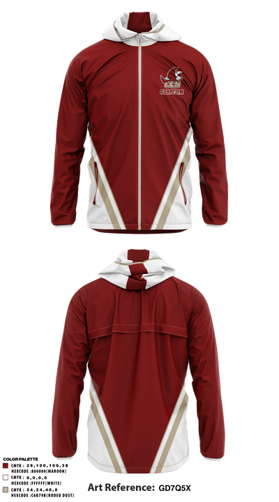 Champion Christian School Eagles 83069442 Windbreaker - 3