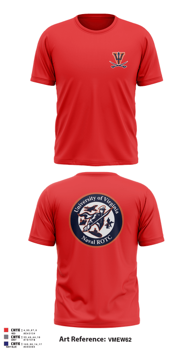 University of Virginia NROTC 91641380 Old School Cotton Feel Shirt - 2