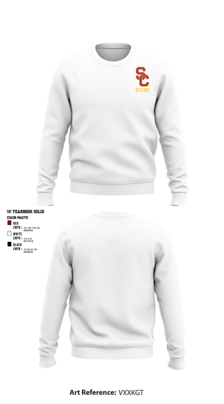 Crew Neck Sweatshirt, University Of Southern California Diving, Spirit Store, Teamtime, Team time, sublimation, custom sports apparel, team uniforms, spirit wear, spiritwear, sports uniforms, custom shirts, team store, custom team store, fundraiser sports, apparel fundraiser