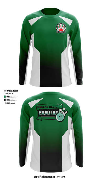 Greeneville Bowling 83231517 Long Sleeve Performance Shirt - 4