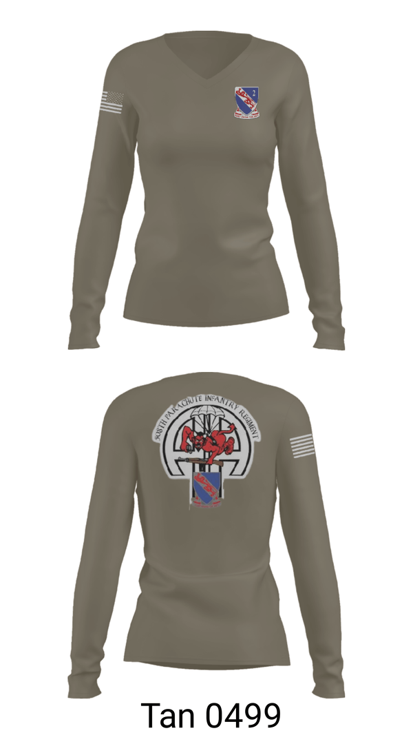 Women's Long Sleeve Vneck Shirt, , Army, Teamtime, Team time, sublimation, custom sports apparel, team uniforms, spirit wear, spiritwear, sports uniforms, custom shirts, team store, custom team store, fundraiser sports, apparel fundraiser