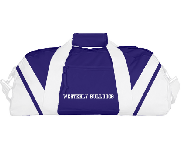 Duffle Bag, Westerly Bulldogs, Men's Basketball, Teamtime, Team time, sublimation, custom sports apparel, team uniforms, spirit wear, spiritwear, sports uniforms, custom shirts, team store, custom team store, fundraiser sports, apparel fundraiser