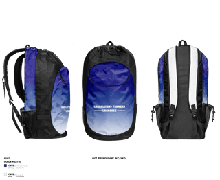 Gear Bag, Carrollton-Farmers Branch Lacrosse, Men's Lacrosse, Teamtime, Team time, sublimation, custom sports apparel, team uniforms, spirit wear, spiritwear, sports uniforms, custom shirts, team store, custom team store, fundraiser sports, apparel fundraiser