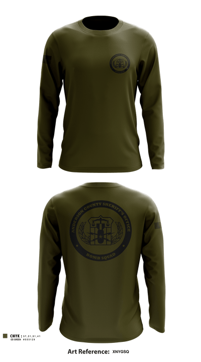 Anderson County Sheriff's Office - EOD 54857541 Long Sleeve Performance Shirt - 1