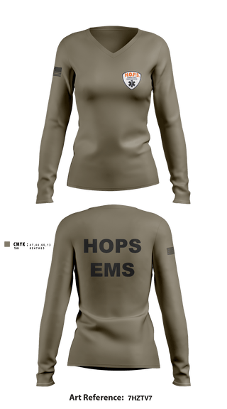 Women's Long Sleeve Vneck Shirt, , Fire Department, Teamtime, Team time, sublimation, custom sports apparel, team uniforms, spirit wear, spiritwear, sports uniforms, custom shirts, team store, custom team store, fundraiser sports, apparel fundraiser