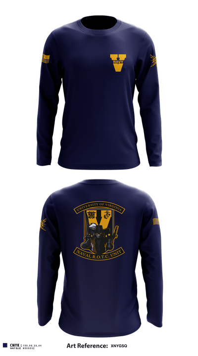 UVA NROTC 47368878 Long Sleeve Performance Shirt - 1