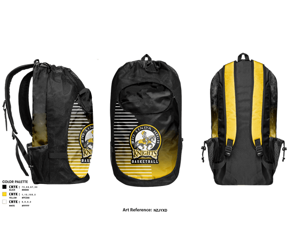 Gear Bag, Rio Linda High School Basketball, Men's Basketball, Teamtime, Team time, sublimation, custom sports apparel, team uniforms, spirit wear, spiritwear, sports uniforms, custom shirts, team store, custom team store, fundraiser sports, apparel fundraiser