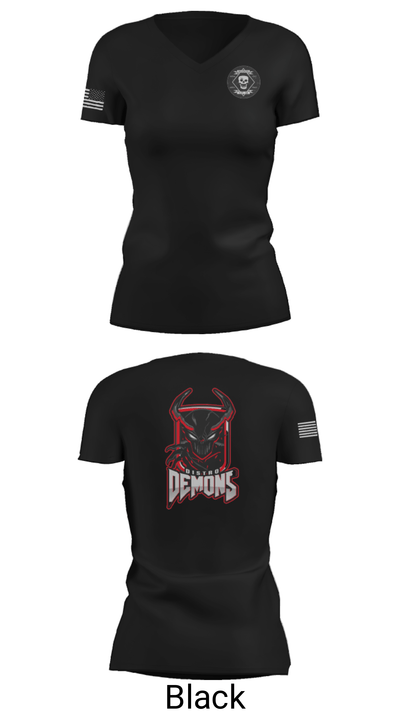 1-37 AR HFSC DISTRO 85758190 Women's Short Sleeve V-neck Shirt - 21