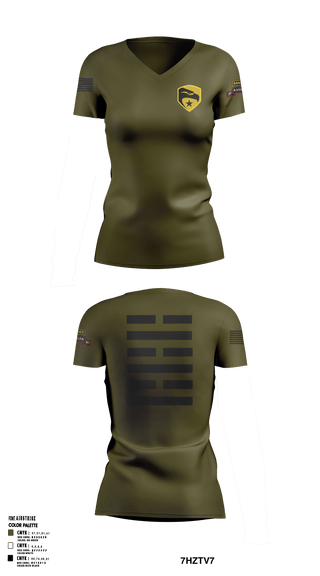 Women's Short Sleeve Vneck Shirt, , Army, Teamtime, Team time, sublimation, custom sports apparel, team uniforms, spirit wear, spiritwear, sports uniforms, custom shirts, team store, custom team store, fundraiser sports, apparel fundraiser