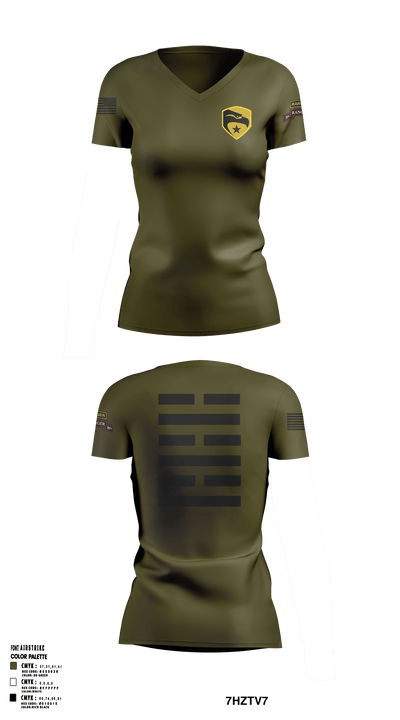 3rd Bn 75th Ranger Regiment 46355204 Women's Short Sleeve V-neck Shirt - 1