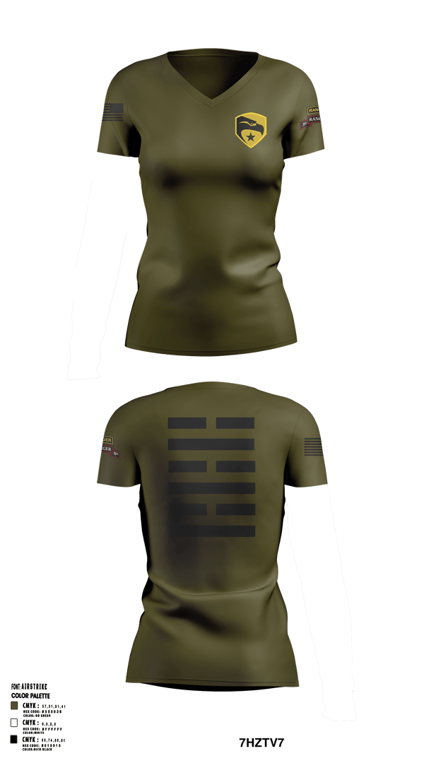 Women's Short Sleeve Vneck Shirt, , Army, Teamtime, Team time, sublimation, custom sports apparel, team uniforms, spirit wear, spiritwear, sports uniforms, custom shirts, team store, custom team store, fundraiser sports, apparel fundraiser
