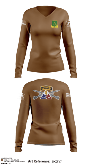 Women's Long Sleeve Vneck Shirt, 1ST PLT ALPACAS, Army, Teamtime, Team time, sublimation, custom sports apparel, team uniforms, spirit wear, spiritwear, sports uniforms, custom shirts, team store, custom team store, fundraiser sports, apparel fundraiser
