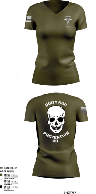 Women's Short Sleeve Vneck Shirt, 2-319th AFAR MED PLT, Army, Teamtime, Team time, sublimation, custom sports apparel, team uniforms, spirit wear, spiritwear, sports uniforms, custom shirts, team store, custom team store, fundraiser sports, apparel fundraiser