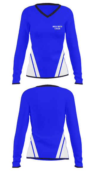 Women's Long Sleeve Vneck Shirt, Moco youth cheer, Cheer, Teamtime, Team time, sublimation, custom sports apparel, team uniforms, spirit wear, spiritwear, sports uniforms, custom shirts, team store, custom team store, fundraiser sports, apparel fundraiser