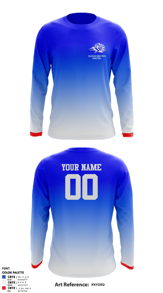 Long Sleeve Performance Shirt, Peachtree Ridge Youth Athletic Association, Men's Basketball, Teamtime, Team time, sublimation, custom sports apparel, team uniforms, spirit wear, spiritwear, sports uniforms, custom shirts, team store, custom team store, fundraiser sports, apparel fundraiser