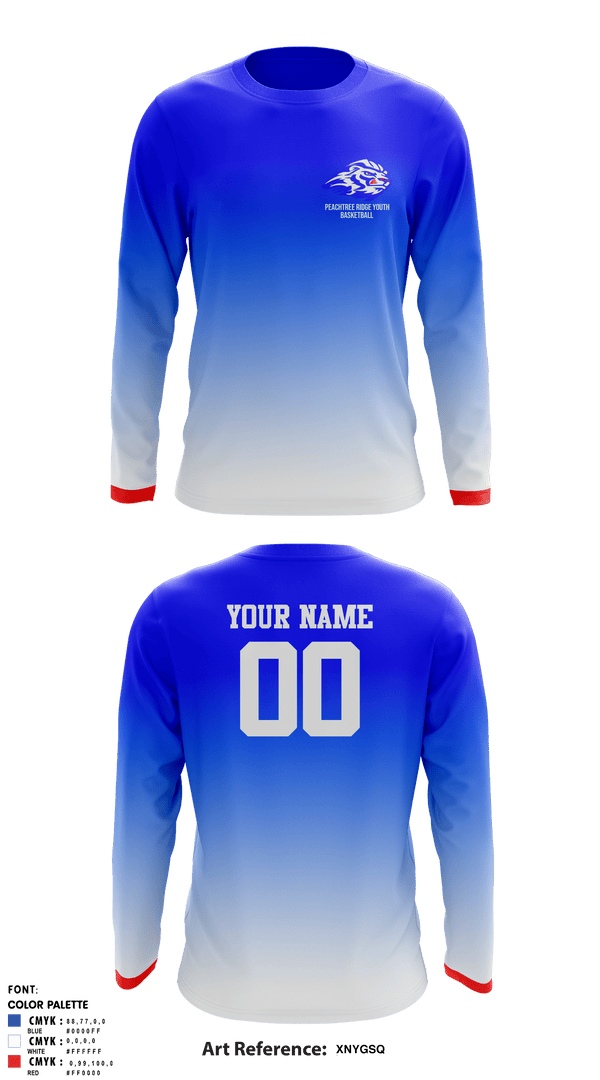 Long Sleeve Performance Shirt, Peachtree Ridge Youth Athletic Association, Men's Basketball, Teamtime, Team time, sublimation, custom sports apparel, team uniforms, spirit wear, spiritwear, sports uniforms, custom shirts, team store, custom team store, fundraiser sports, apparel fundraiser
