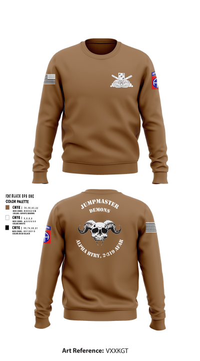 ALPHA BTRY, 2-319th AFAR 68475694 Crew Neck Sweatshirt - 5