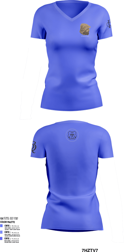 RB FOODS OF GA , INC 61854668 Women's Short Sleeve V-neck Shirt - 1