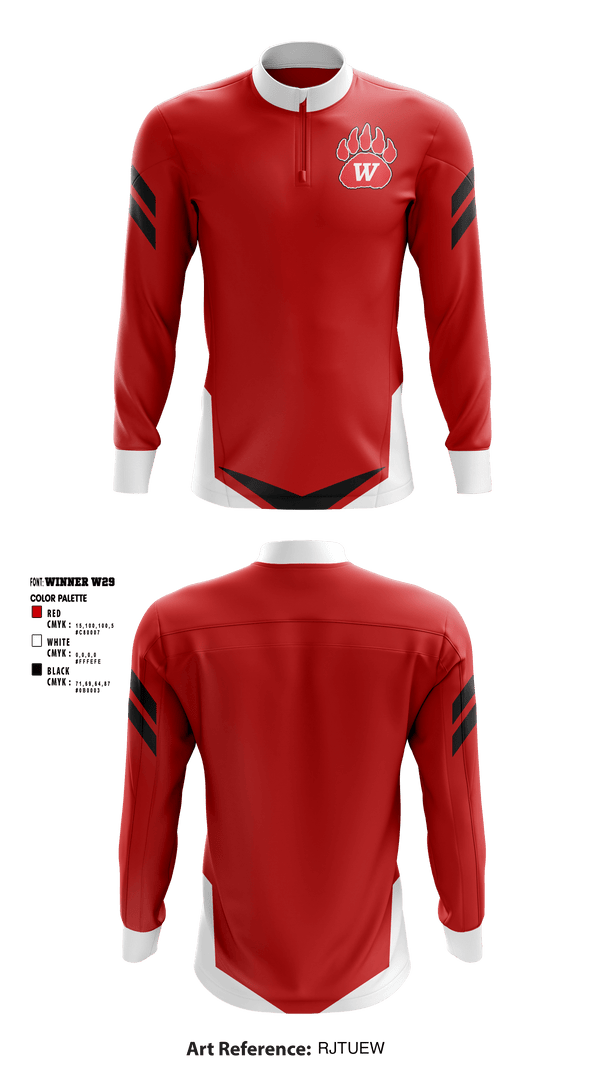 Quarter Zip Jacket, Wadsworth High School Gymnastics, Spirit Store, Teamtime, Team time, sublimation, custom sports apparel, team uniforms, spirit wear, spiritwear, sports uniforms, custom shirts, team store, custom team store, fundraiser sports, apparel fundraiser