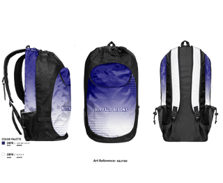 Gear Bag, Buffalo Bisons, Football, Teamtime, Team time, sublimation, custom sports apparel, team uniforms, spirit wear, spiritwear, sports uniforms, custom shirts, team store, custom team store, fundraiser sports, apparel fundraiser