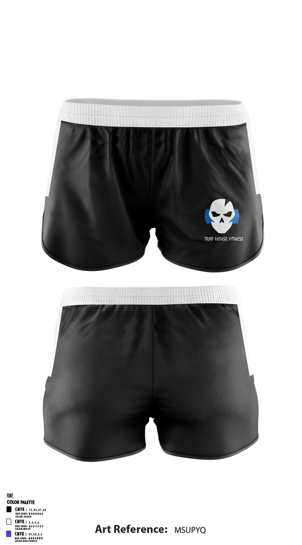 Women's Shorts, Trap House Fitness, Spirit Store, Teamtime, Team time, sublimation, custom sports apparel, team uniforms, spirit wear, spiritwear, sports uniforms, custom shirts, team store, custom team store, fundraiser sports, apparel fundraiser