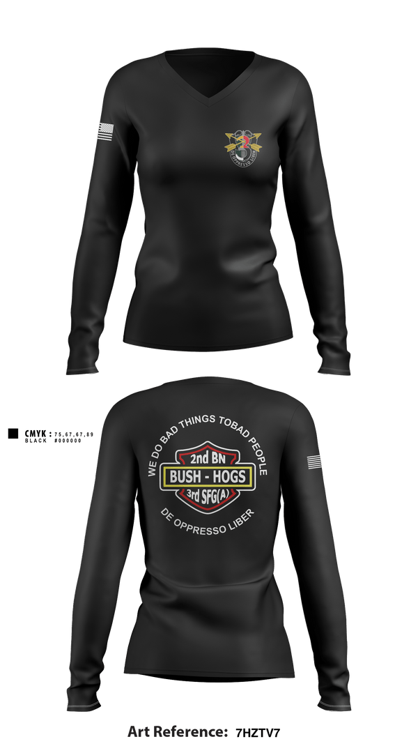 Women's Long Sleeve Vneck Shirt, MCPOD-XVIII Airborne Corps, Army, Teamtime, Team time, sublimation, custom sports apparel, team uniforms, spirit wear, spiritwear, sports uniforms, custom shirts, team store, custom team store, fundraiser sports, apparel fundraiser