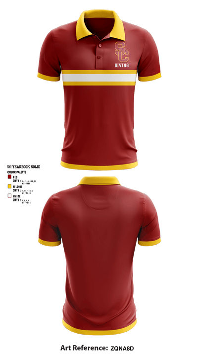 University Of Southern California Diving 38780209 Short Sleeve Performance Polo - 2