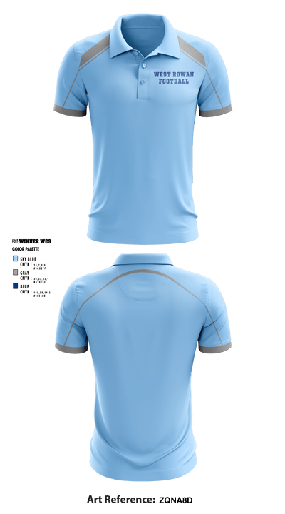 West Rowan Bulldogs 87217421 Short Sleeve Performance Polo - 1