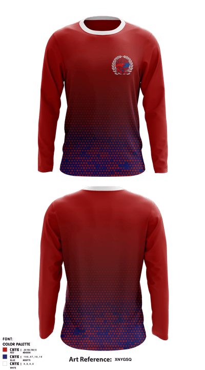 North Carolina Usa Wrestling 59089646 Long Sleeve Rash Guard Shirt - 1