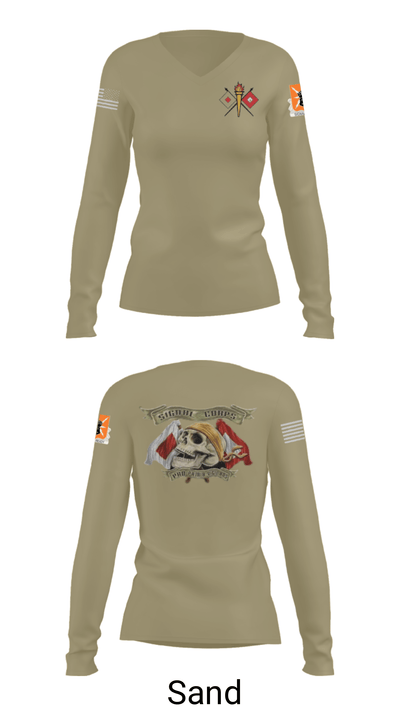 4ID 3ABCT 1-66AR HHC S6 4294361 Women's Long Sleeve V-neck Shirt - 47