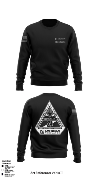 Crew Neck Sweatshirt, American Ambulance Rescue, , Teamtime, Team time, sublimation, custom sports apparel, team uniforms, spirit wear, spiritwear, sports uniforms, custom shirts, team store, custom team store, fundraiser sports, apparel fundraiser