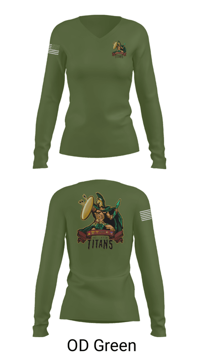 HQ 551 MP CO 17086699 Women's Long Sleeve V-neck Shirt - 39