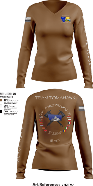 Women's Long Sleeve Vneck Shirt, 1889th RSG, Army, Teamtime, Team time, sublimation, custom sports apparel, team uniforms, spirit wear, spiritwear, sports uniforms, custom shirts, team store, custom team store, fundraiser sports, apparel fundraiser