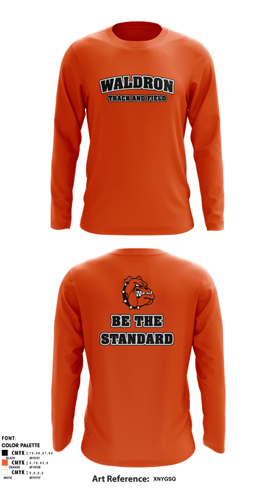 Waldron High School Track 38428946 Long Sleeve Performance Shirt - 5