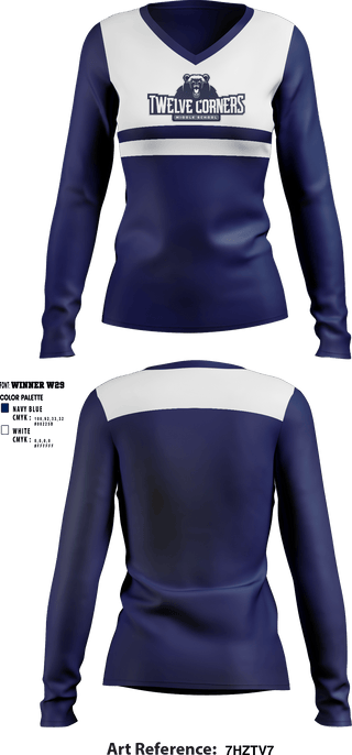 Women's Long Sleeve Vneck Shirt, Twelve Corners Middle School Volleyball, Women's Volleyball, Teamtime, Team time, sublimation, custom sports apparel, team uniforms, spirit wear, spiritwear, sports uniforms, custom shirts, team store, custom team store, fundraiser sports, apparel fundraiser