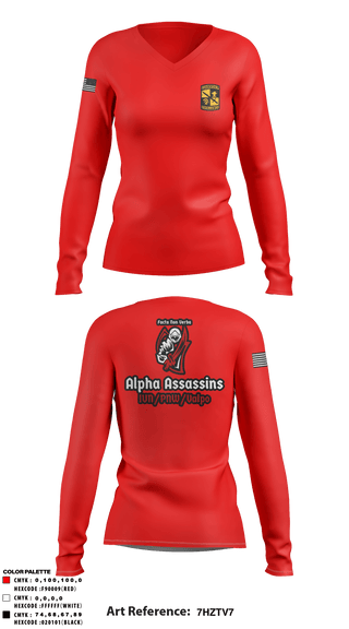 Women's Long Sleeve Vneck Shirt, , Army, Teamtime, Team time, sublimation, custom sports apparel, team uniforms, spirit wear, spiritwear, sports uniforms, custom shirts, team store, custom team store, fundraiser sports, apparel fundraiser